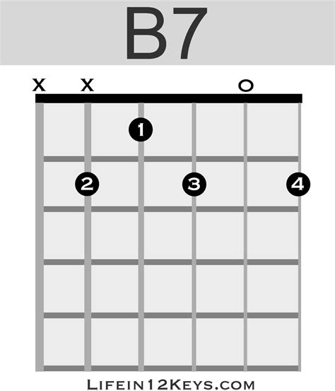 To play one version of the G7 in open position, start place your ring finger on the 3rd fret of the low E string. Next, place your middle finger on the 2nd fret of the A string. Leaving strings 4, 3 and 2 open, you’ll complete the chord by placing your index finger on the 1st fret of the high E string. Strum all six strings down from the low ...